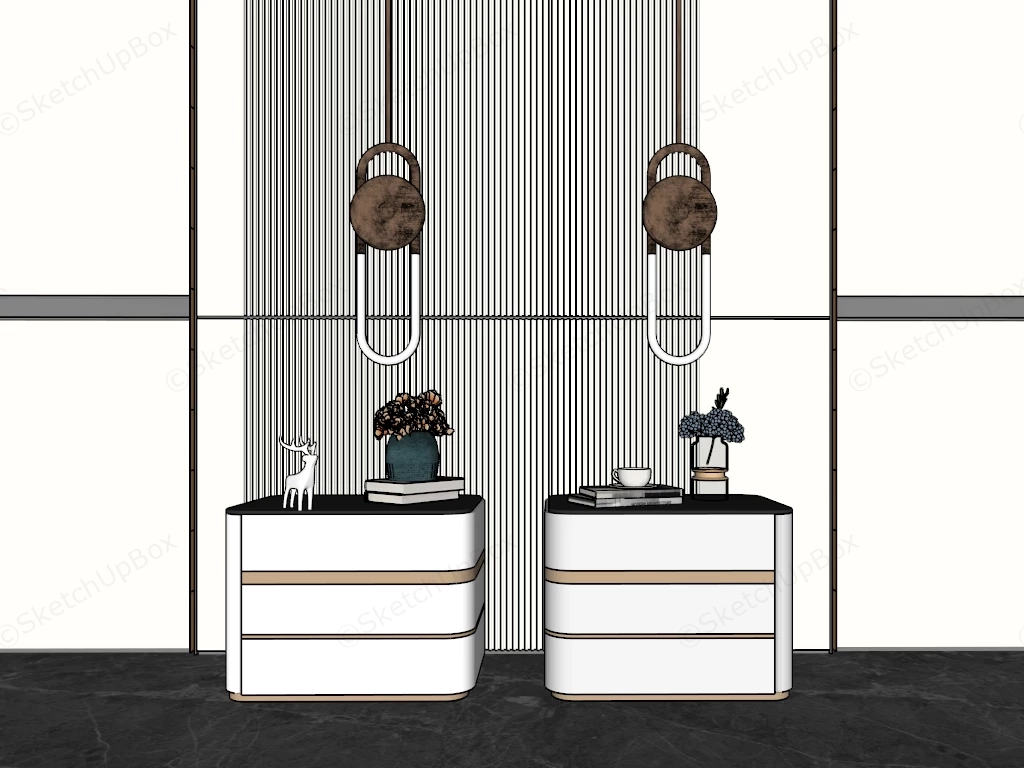 Luxury Nightstand Sets sketchup model preview - SketchupBox
