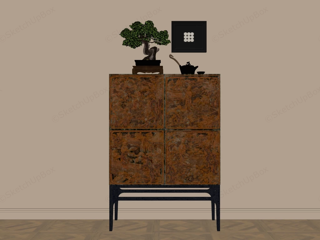 Decorative Storage Cabinet sketchup model preview - SketchupBox