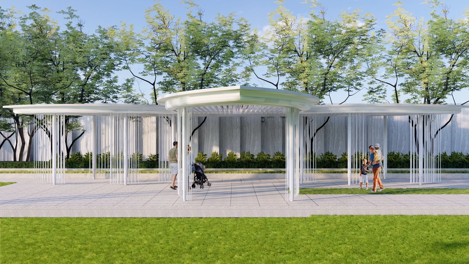 Flower Shaped Pavilion sketchup model preview - SketchupBox