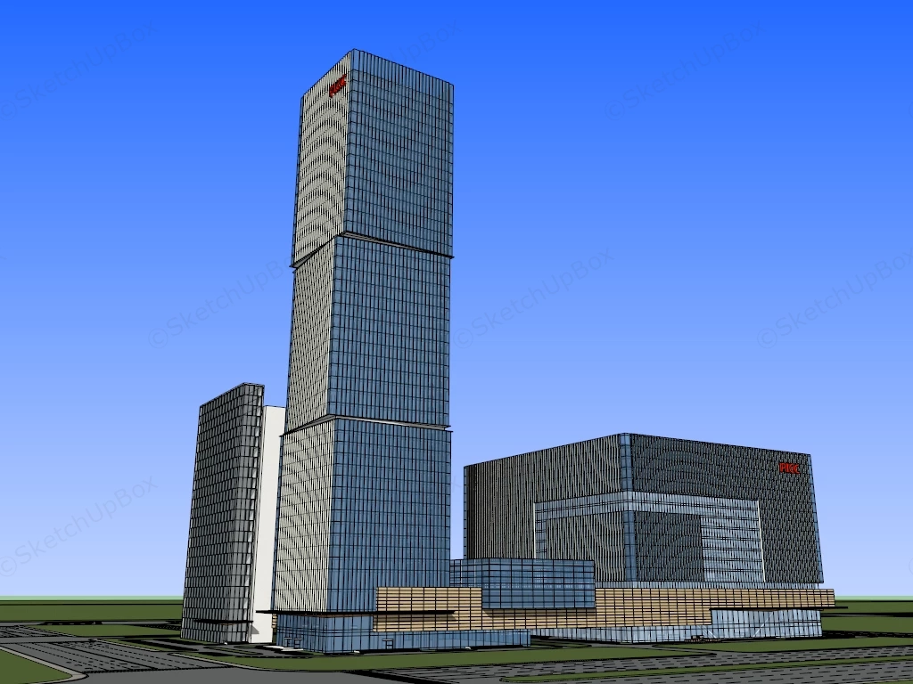 PICC Office Building sketchup model preview - SketchupBox