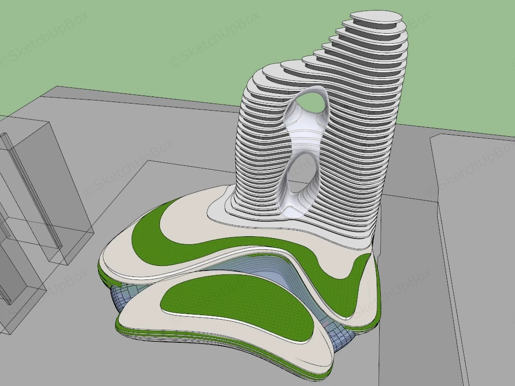 Luxury Resort Concept Design sketchup model preview - SketchupBox