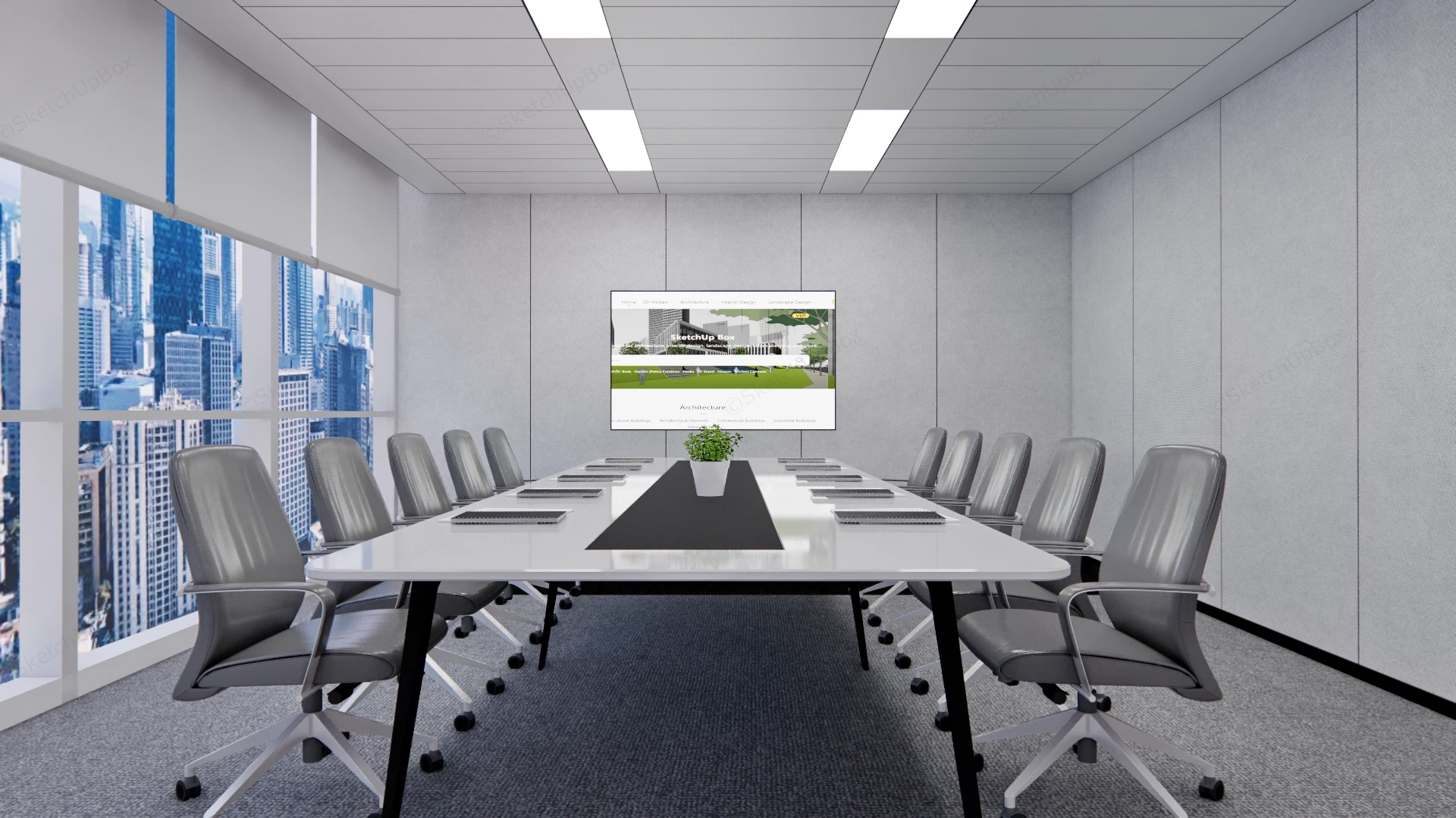 Corporate Conference Room Designs sketchup model preview - SketchupBox