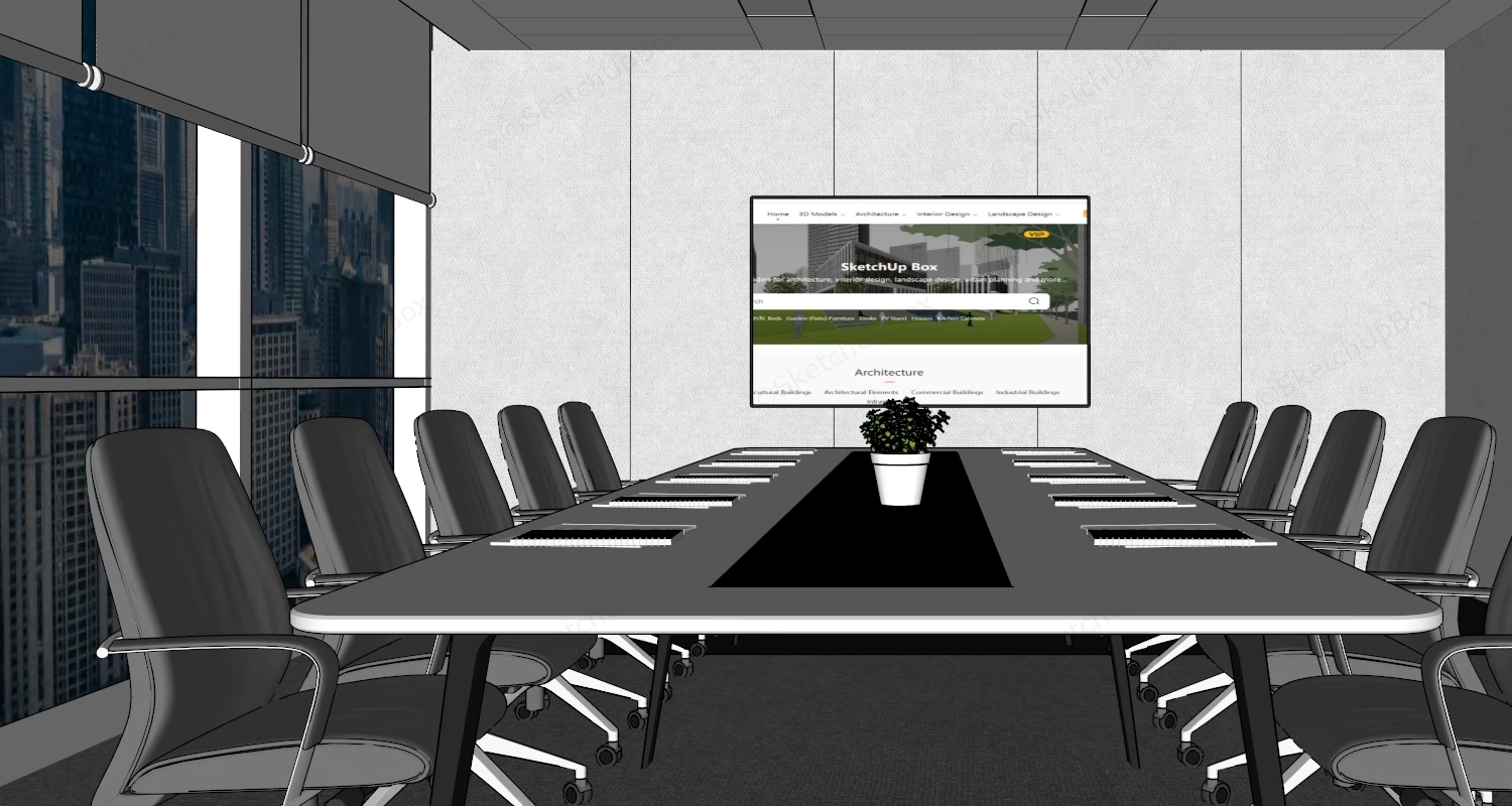 Corporate Conference Room Designs sketchup model preview - SketchupBox
