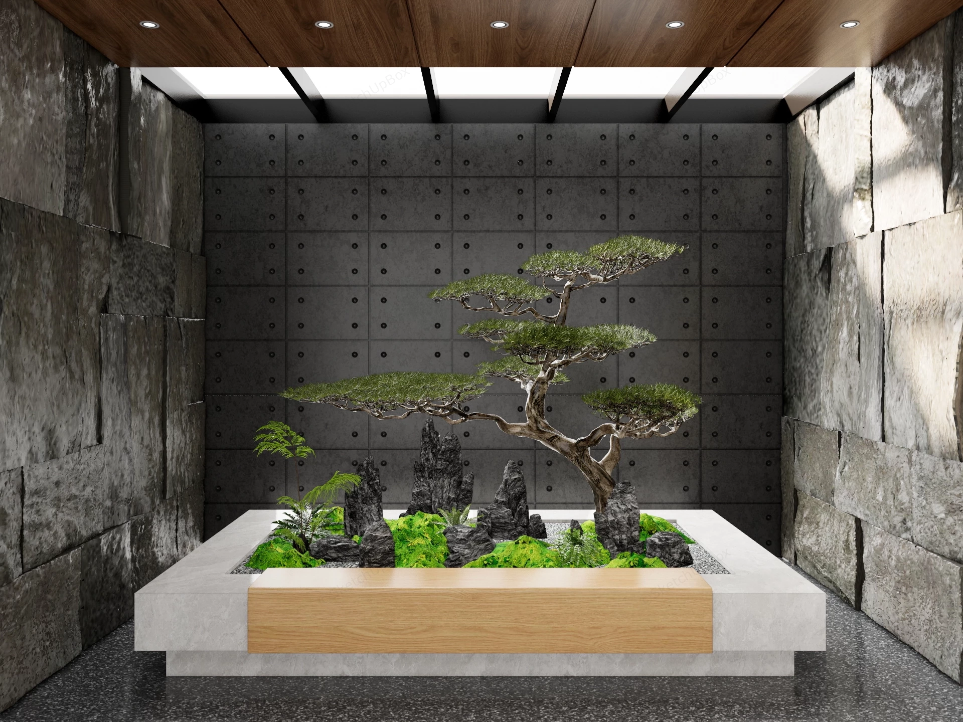 Indoor Zen Garden sketchup model preview - SketchupBox