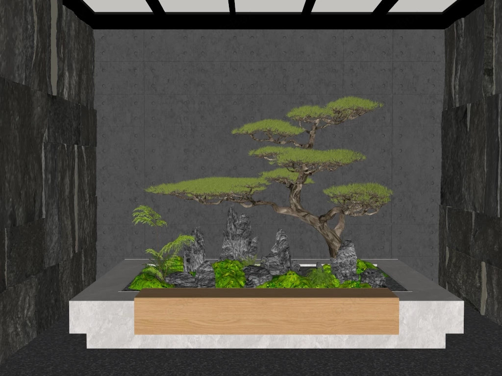 Indoor Zen Garden sketchup model preview - SketchupBox