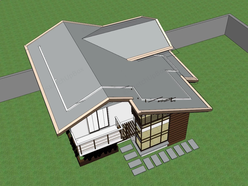 Small Basic House sketchup model preview - SketchupBox