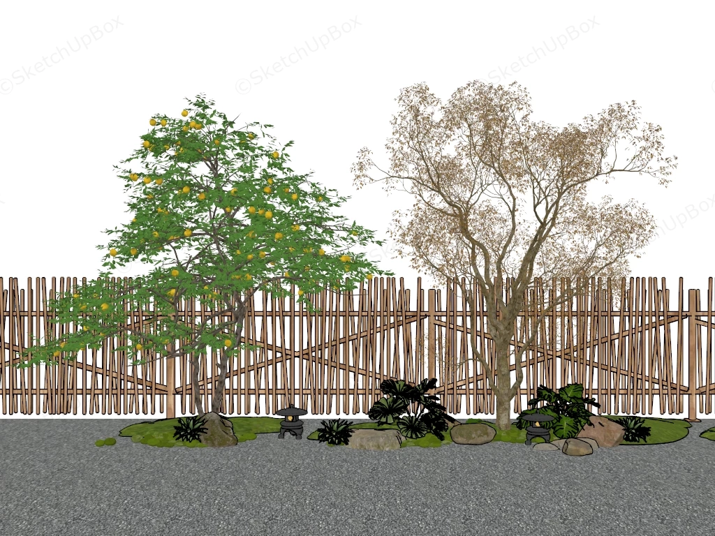 Fruit Trees Garden Design sketchup model preview - SketchupBox