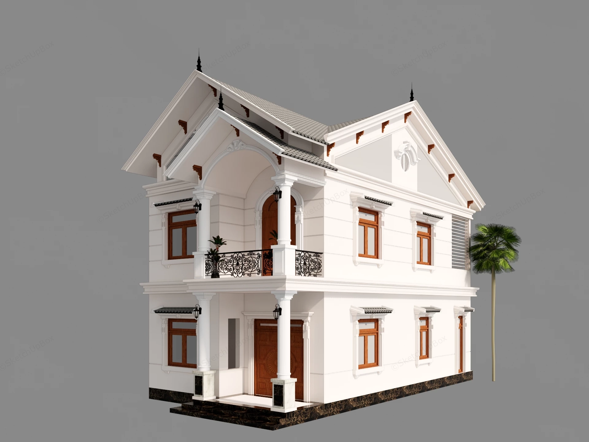 Modern Vietnamese House Design sketchup model preview - SketchupBox