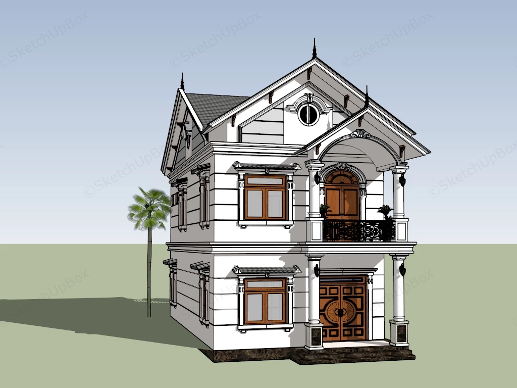 Modern Vietnamese House Design sketchup model preview - SketchupBox