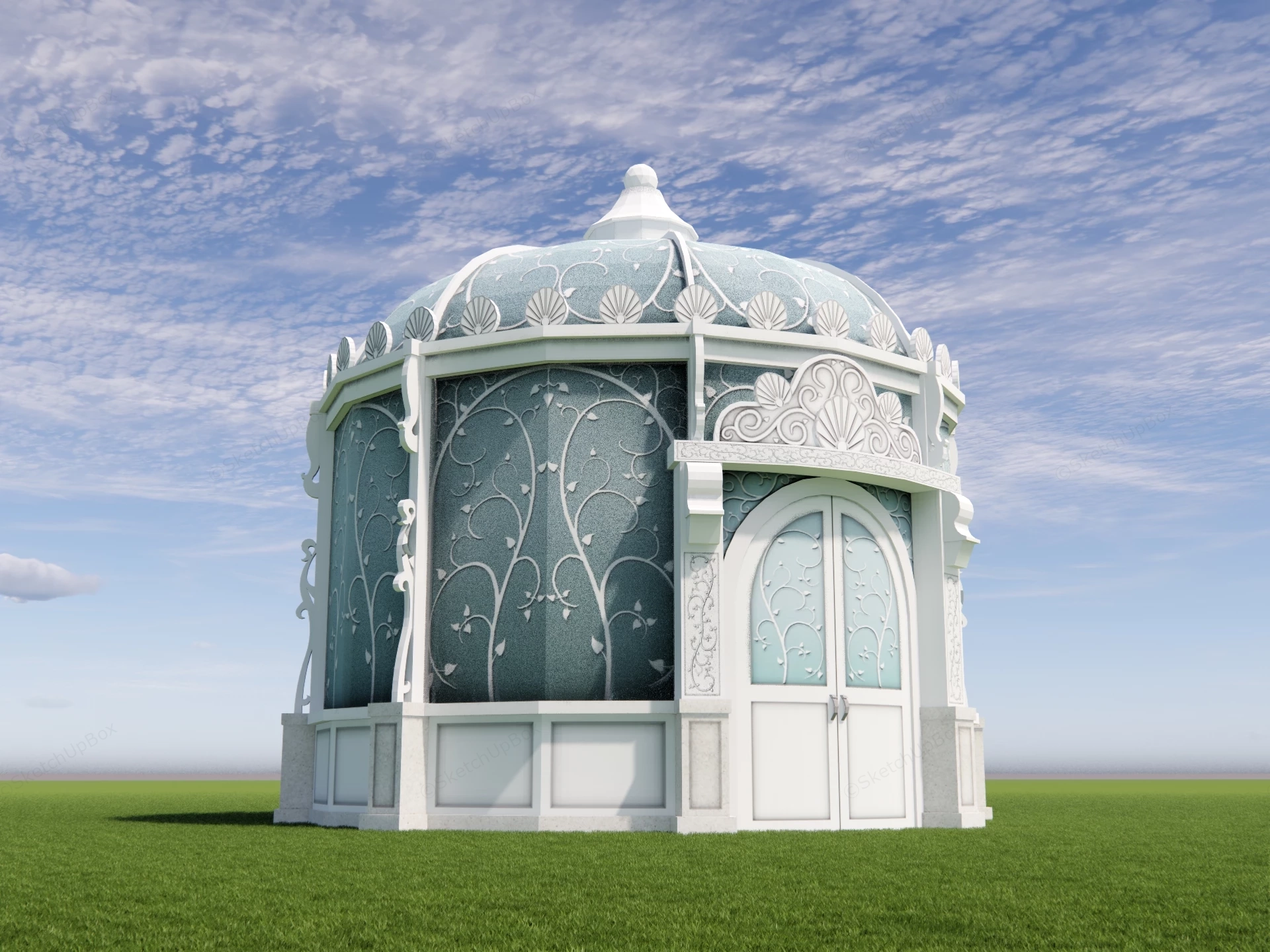 Victorian Style Greenhouse sketchup model preview - SketchupBox