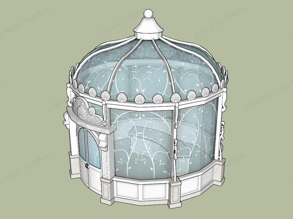 Victorian Style Greenhouse sketchup model preview - SketchupBox