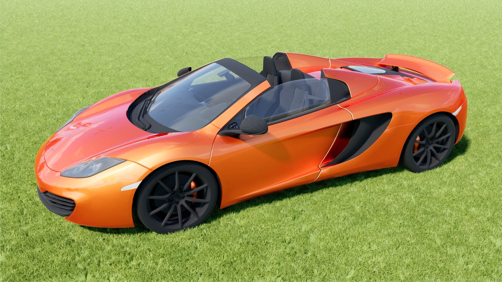 McLaren MP4 12C Spider sketchup model preview - SketchupBox