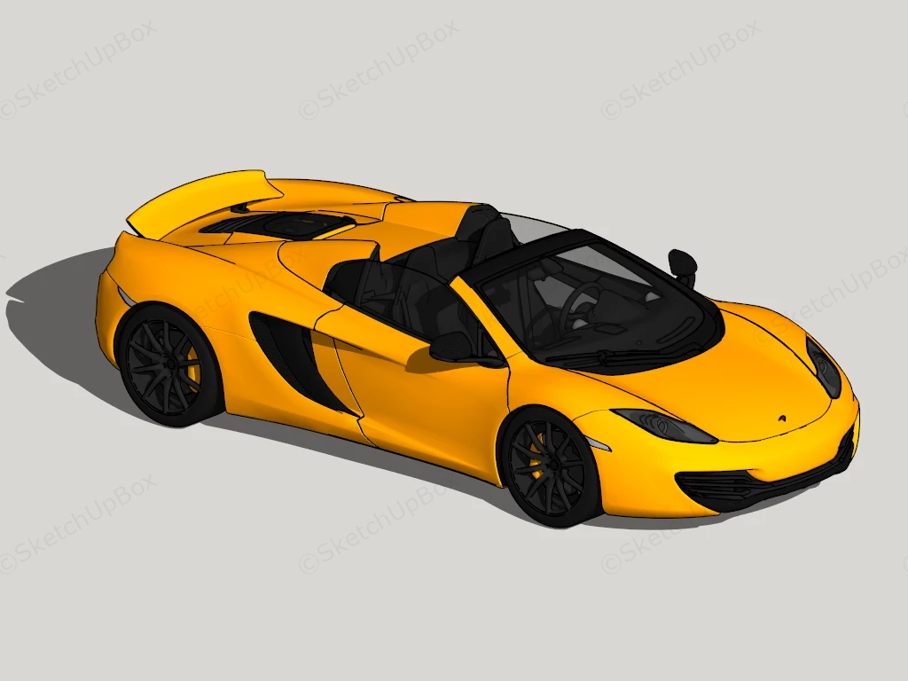 McLaren MP4 12C Spider sketchup model preview - SketchupBox