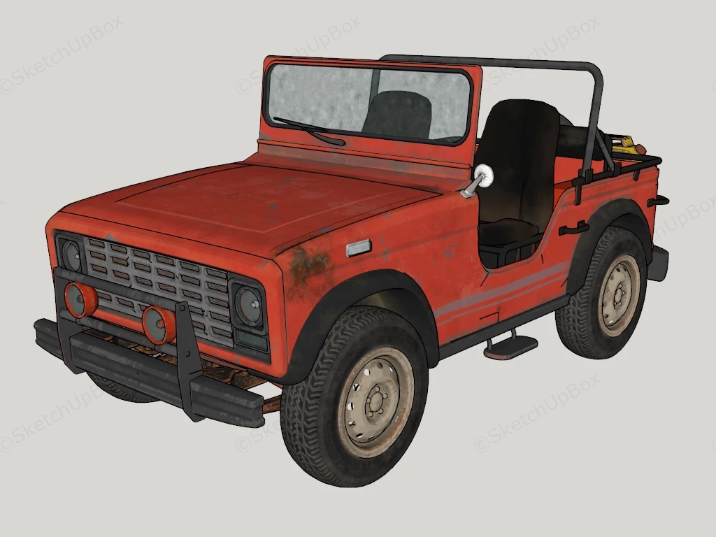 Old Classic Jeep sketchup model preview - SketchupBox