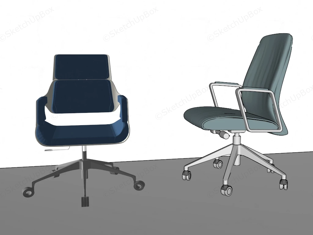 Modern Office Chairs sketchup model preview - SketchupBox
