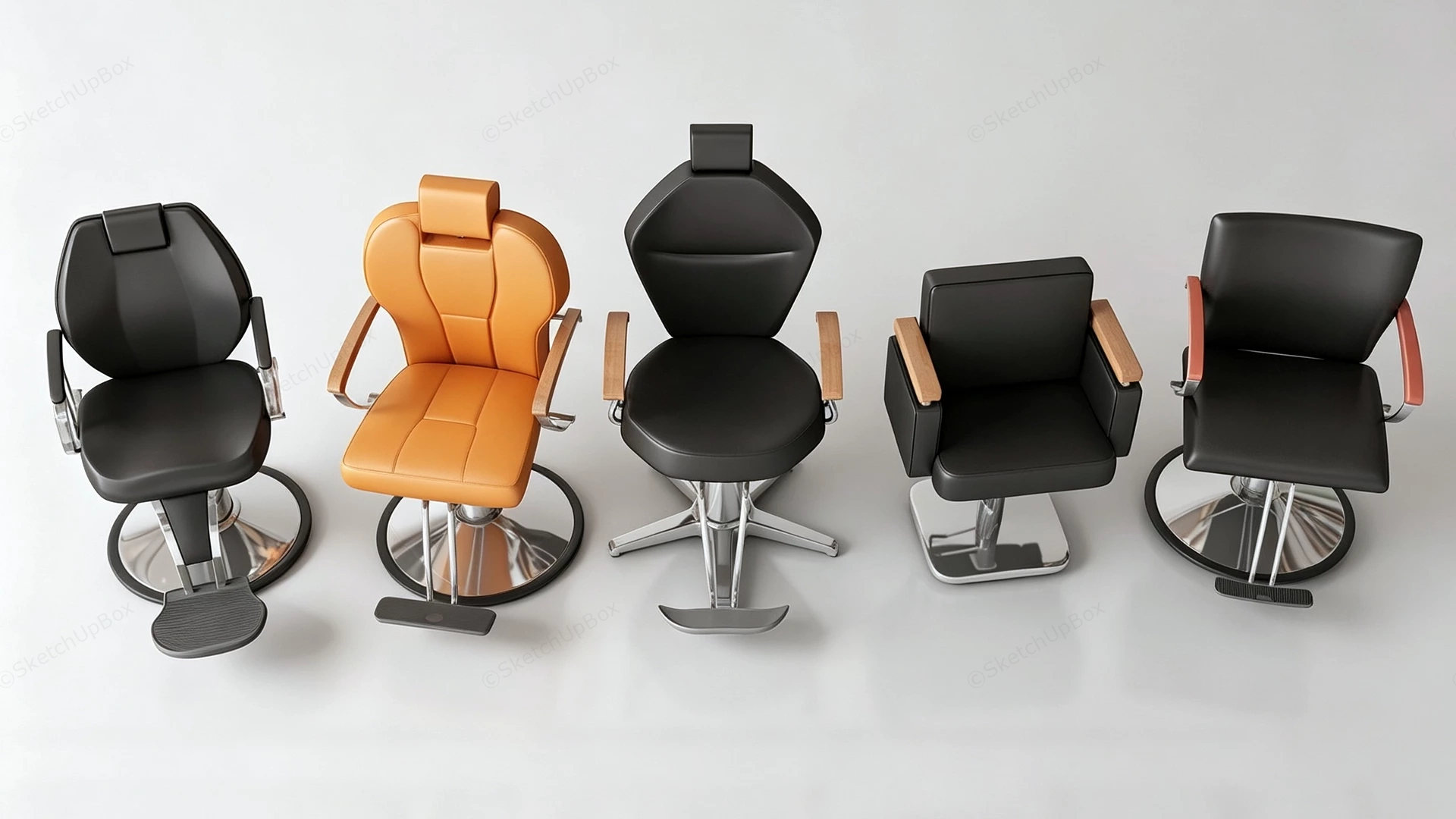 Modern Salon Chairs sketchup model preview - SketchupBox