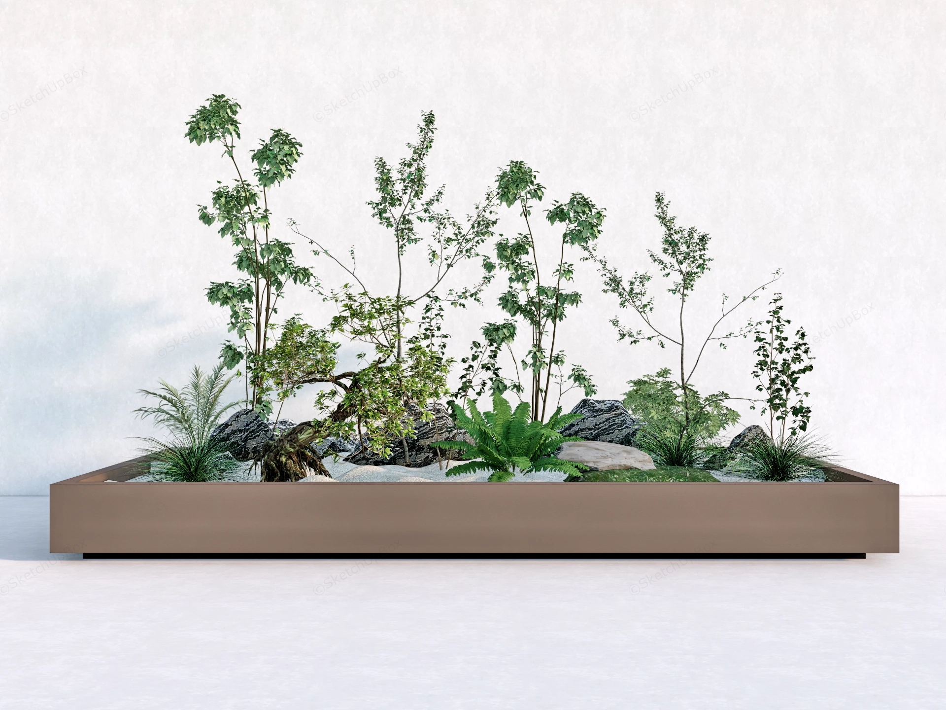 Japanese Style Indoor Garden Bed sketchup model preview - SketchupBox