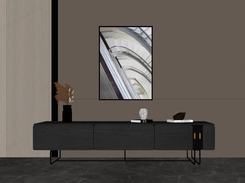 Modern Low Sideboard sketchup model preview - SketchupBox