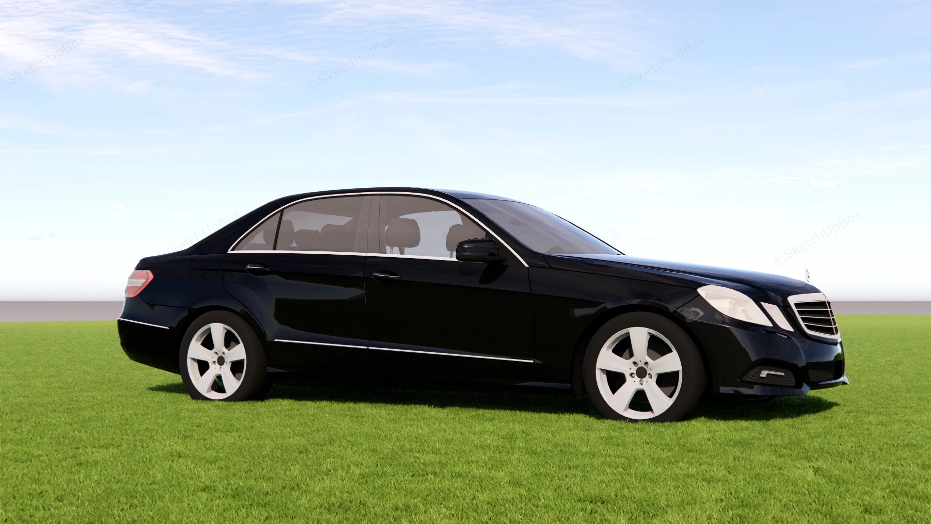 Mercedes Benz E Class W212 sketchup model preview - SketchupBox