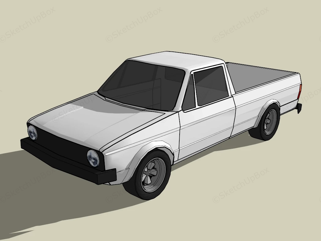 Volkswagen Rabbit Pickup sketchup model preview - SketchupBox