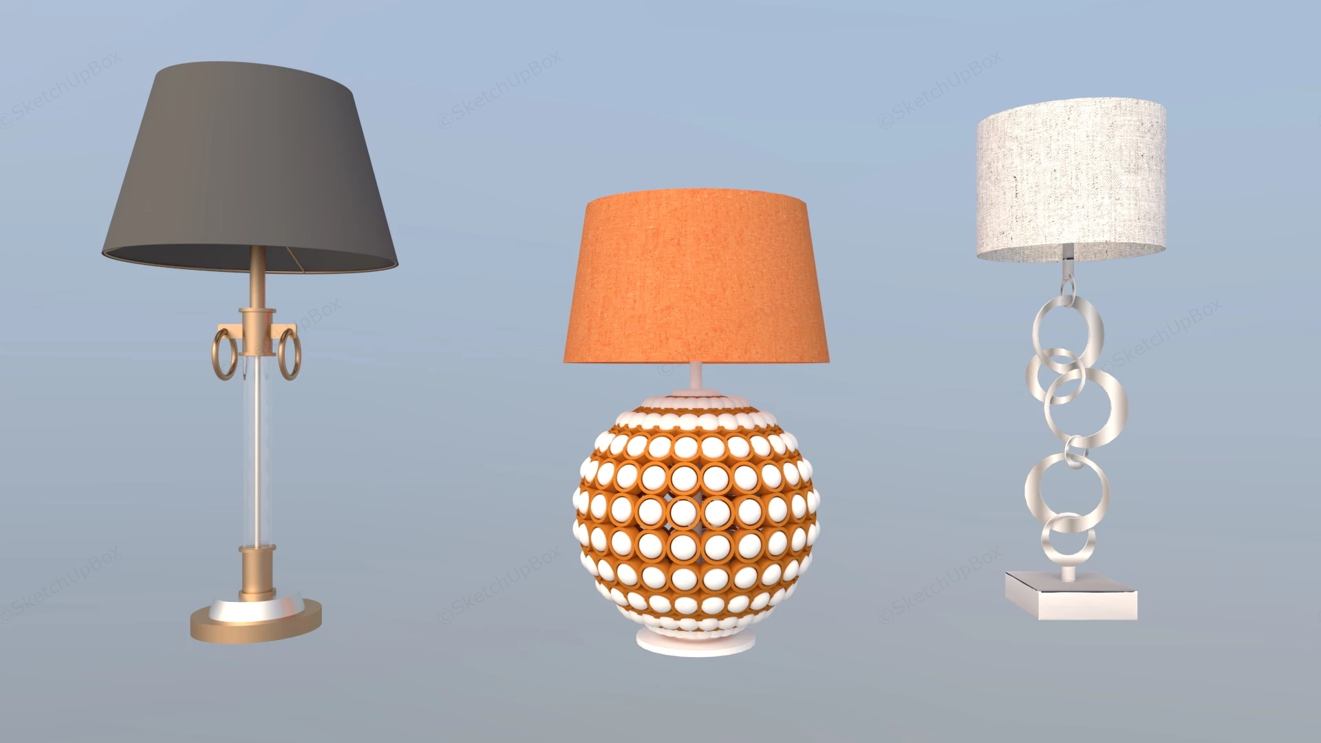 Decorative Table Lamps sketchup model preview - SketchupBox