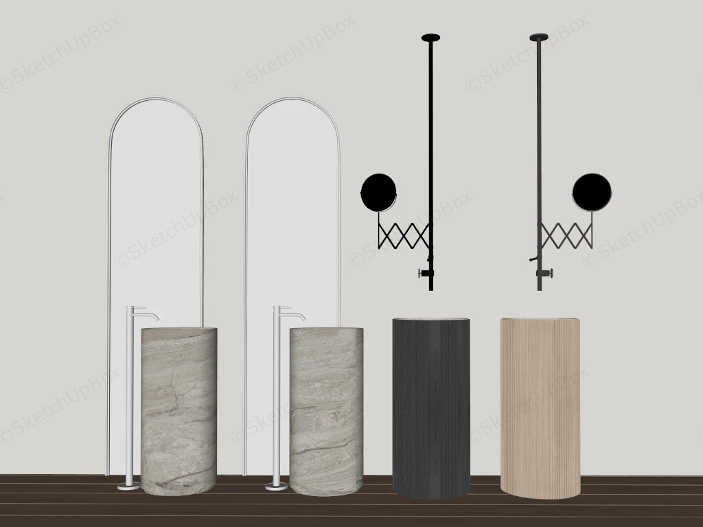 Modern Freestanding Washbasin Designs sketchup model preview - SketchupBox