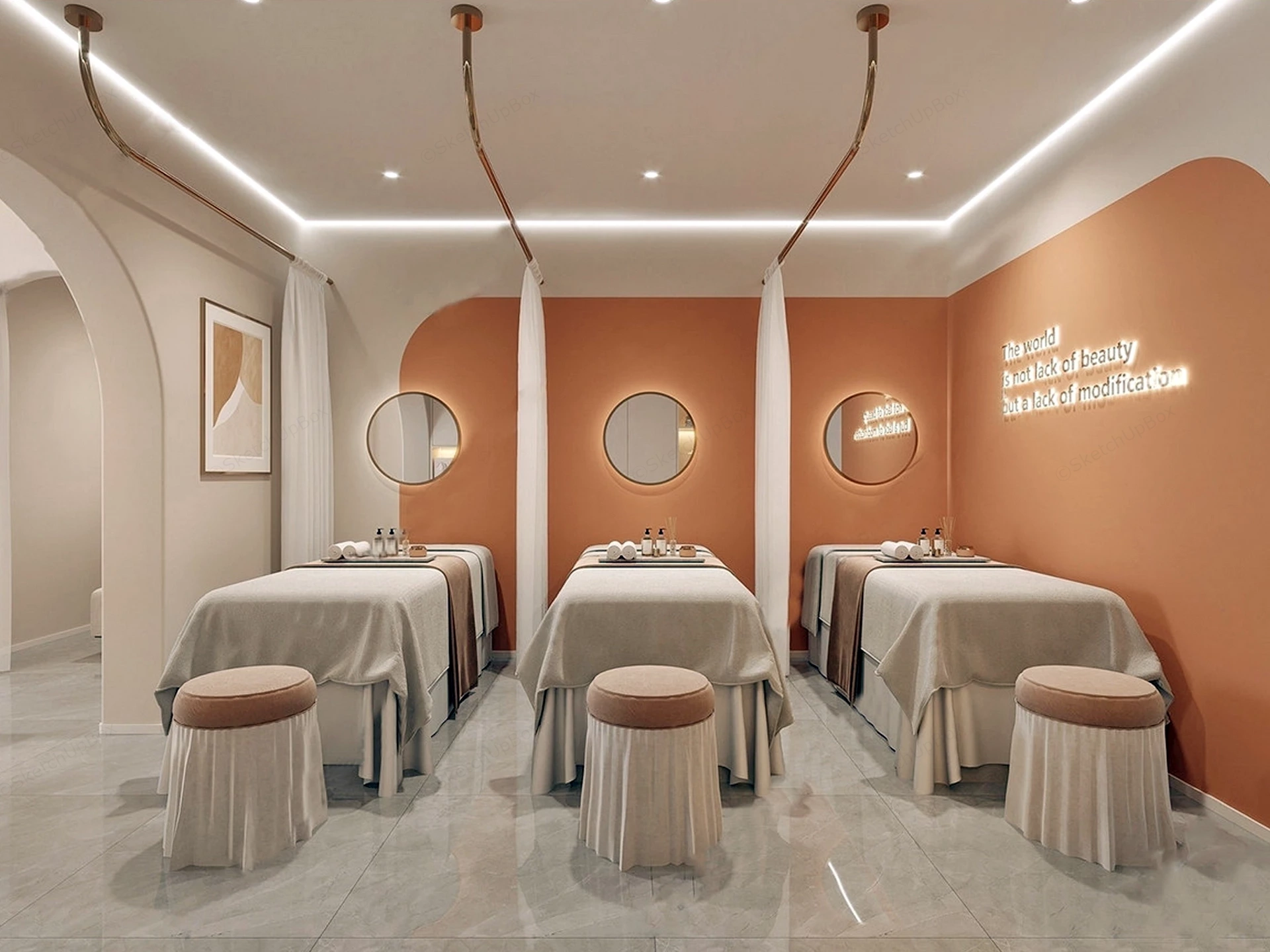 Spa Treatment Room Interior sketchup model preview - SketchupBox