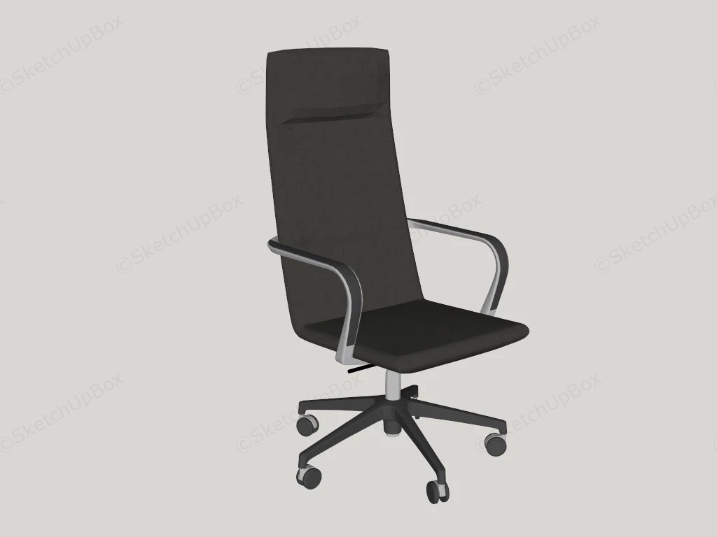 High Back Staff Office Chair sketchup model preview - SketchupBox