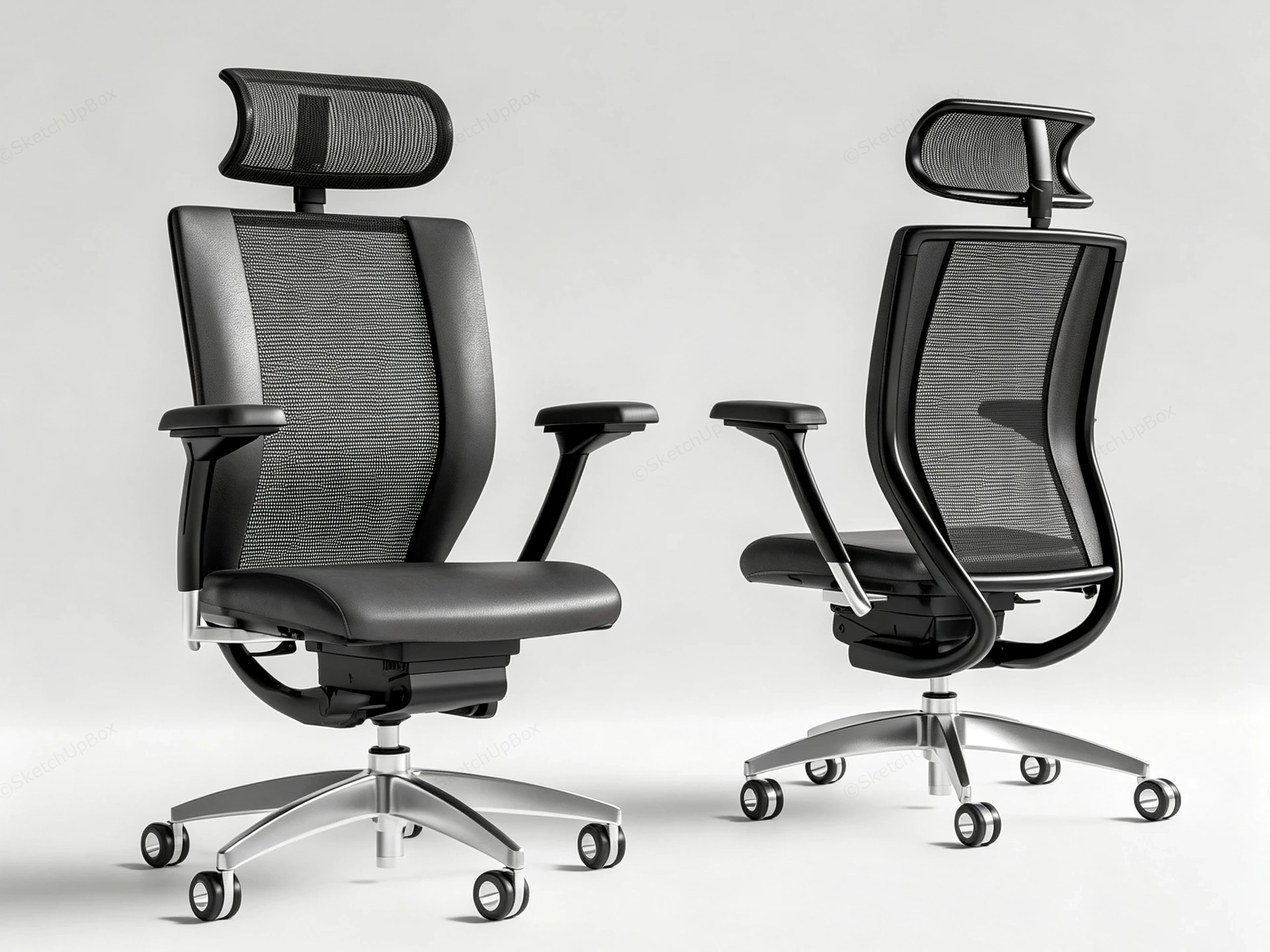 Ergonomic Mesh Office Chair sketchup model preview - SketchupBox