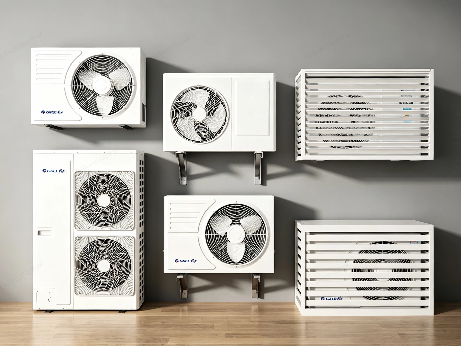 Outdoor Air Conditioning Units sketchup model preview - SketchupBox