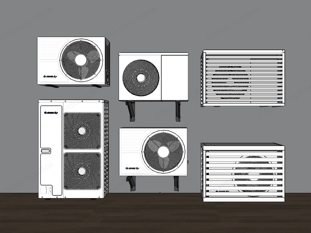 Outdoor Air Conditioning Units sketchup model preview - SketchupBox