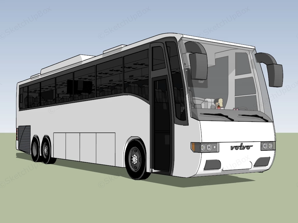 Volvo Coach Bus sketchup model preview - SketchupBox