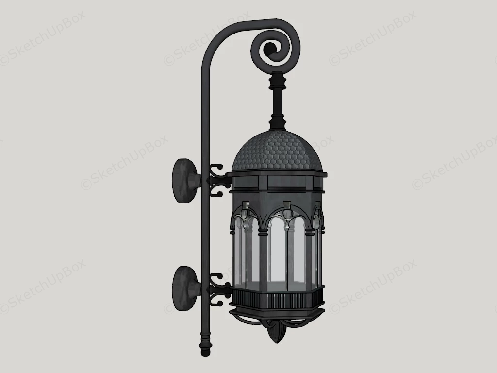 Outdoor Wall Sconce sketchup model preview - SketchupBox