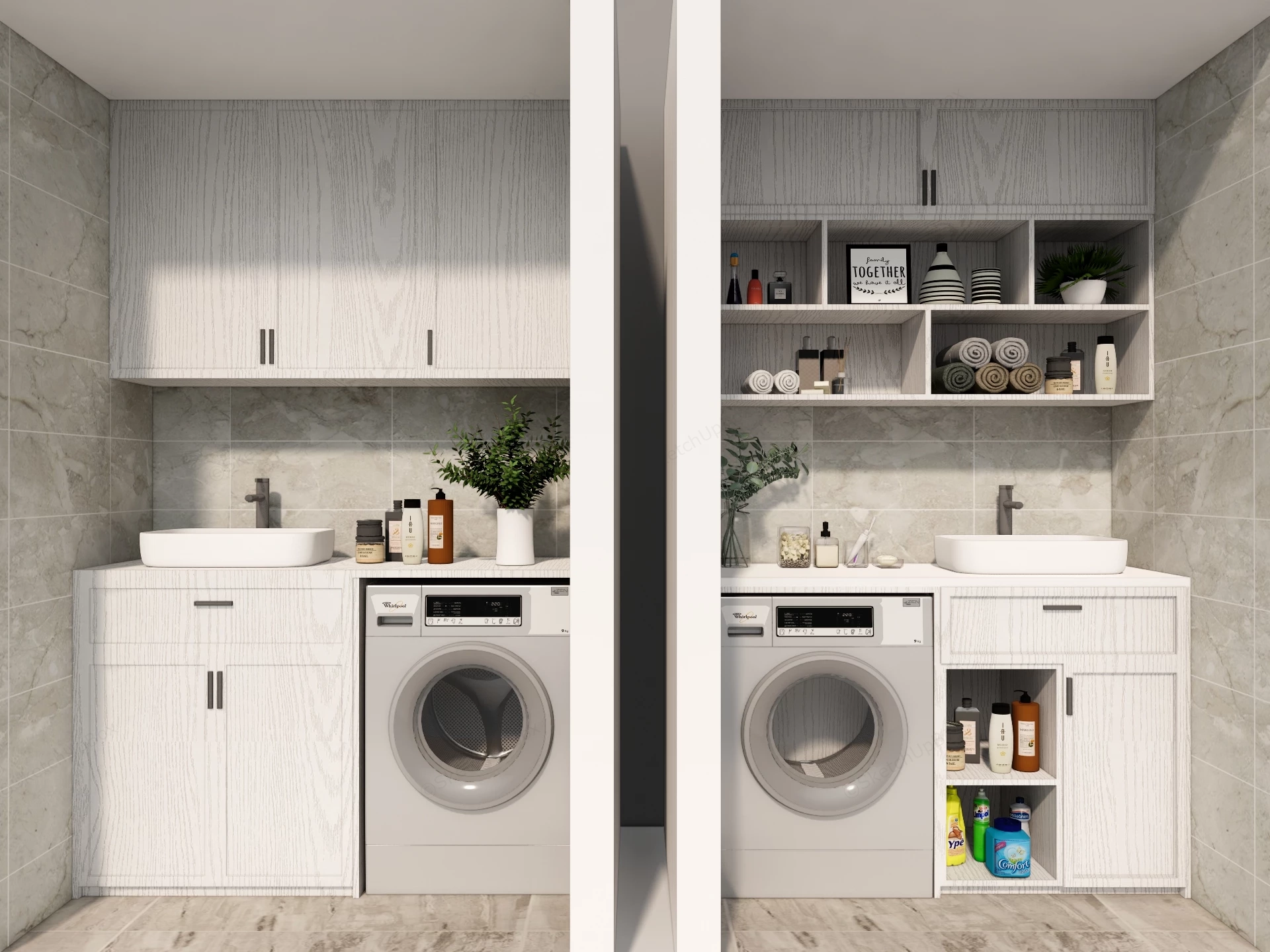 Small Laundry Room Storage Ideas sketchup model preview - SketchupBox