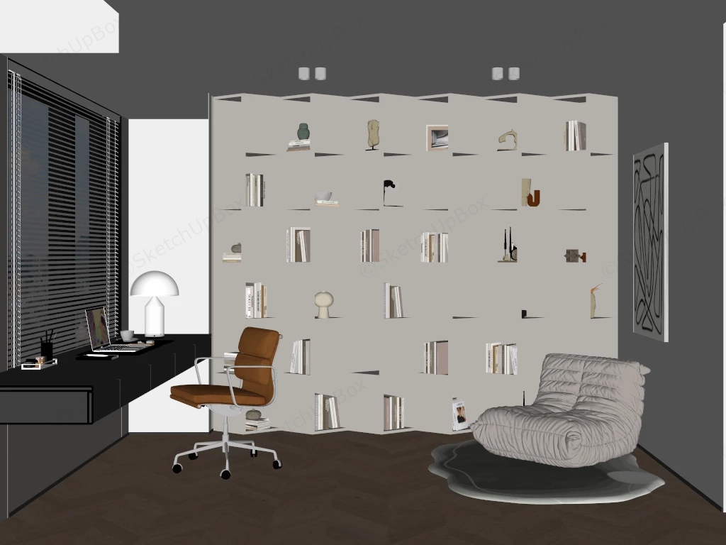 Home Office Reading Nook Ideas sketchup model preview - SketchupBox