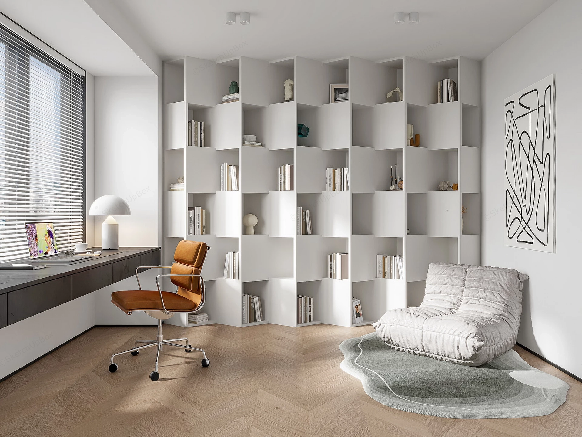 Home Office Reading Nook Ideas sketchup model preview - SketchupBox