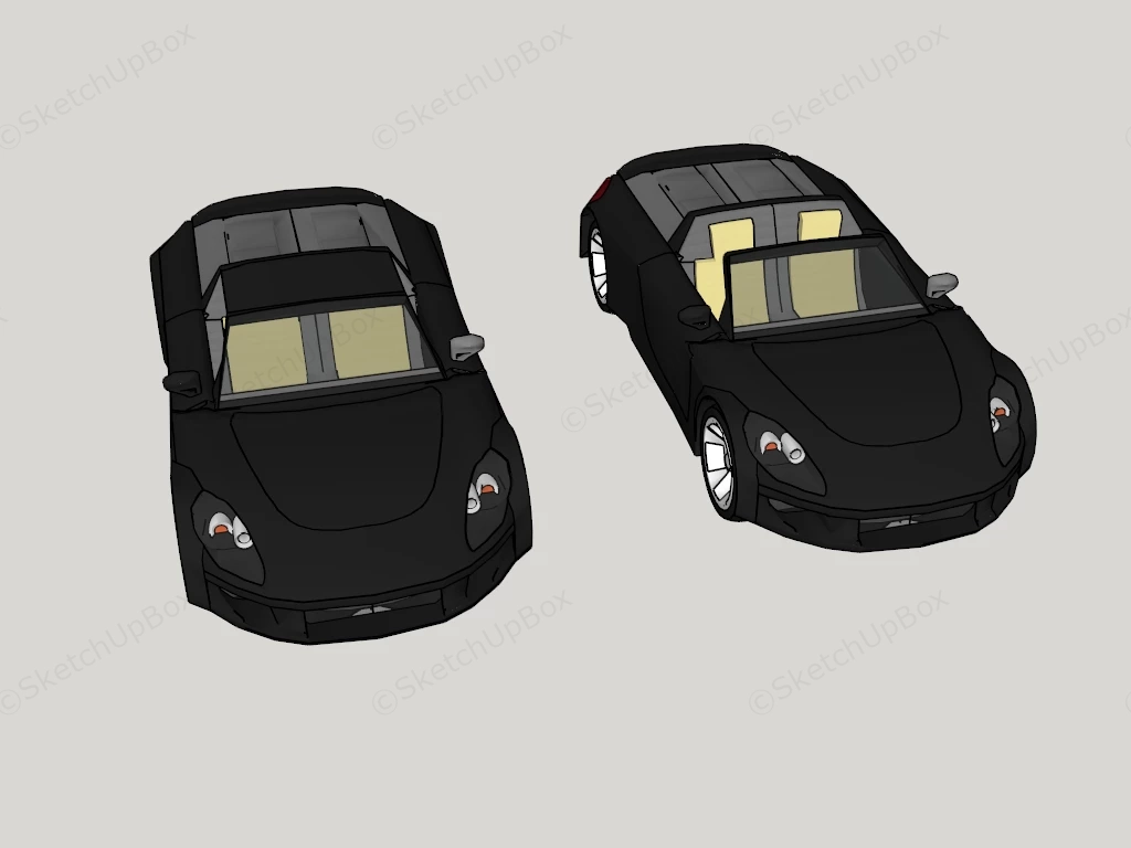Porsche Carrera GT sketchup model preview - SketchupBox