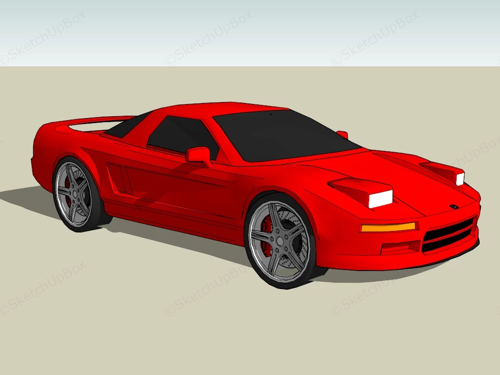 Honda Acura NSX sketchup model preview - SketchupBox