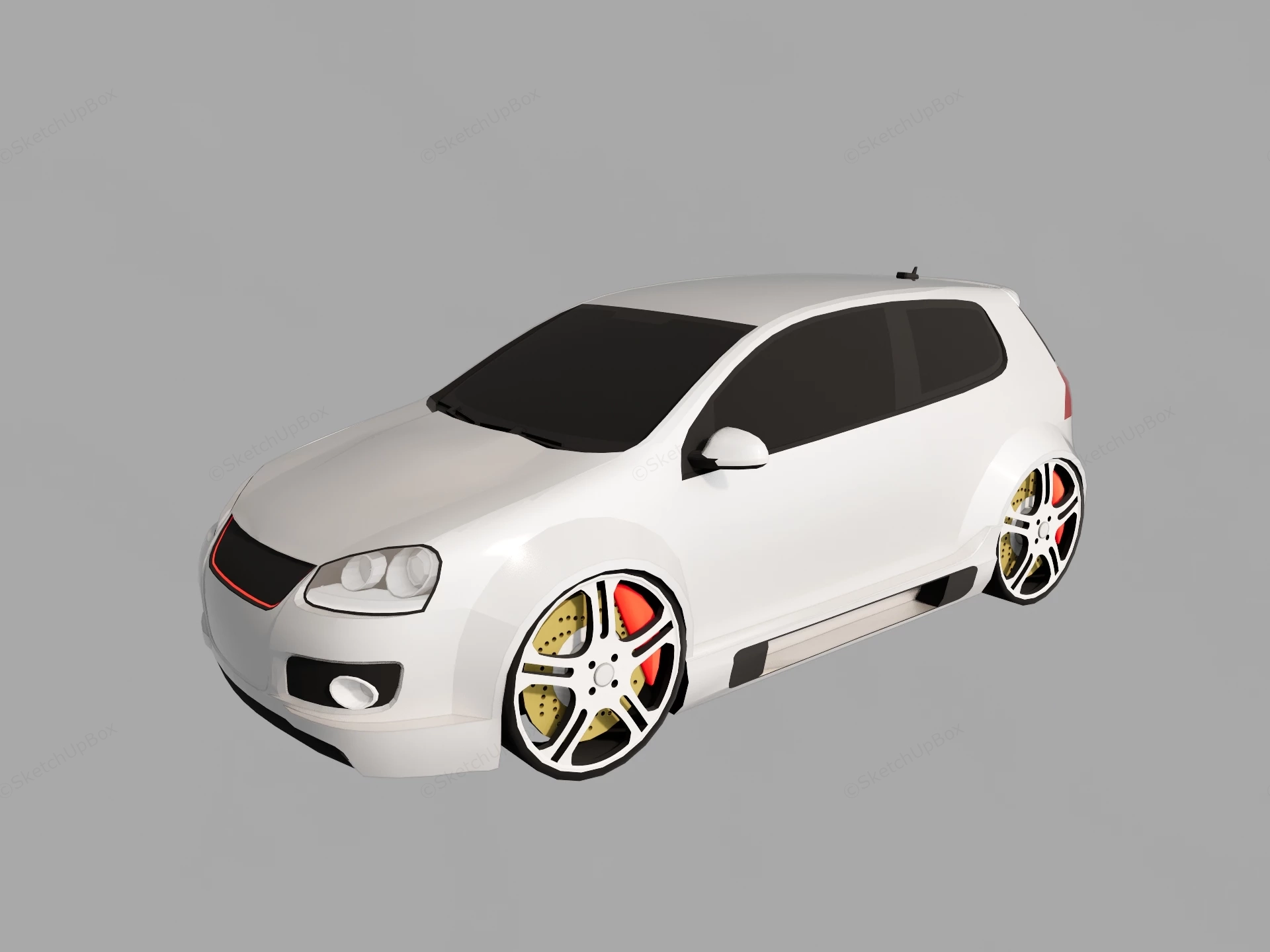 Volkswagen Golf V GTI W12 650 sketchup model preview - SketchupBox
