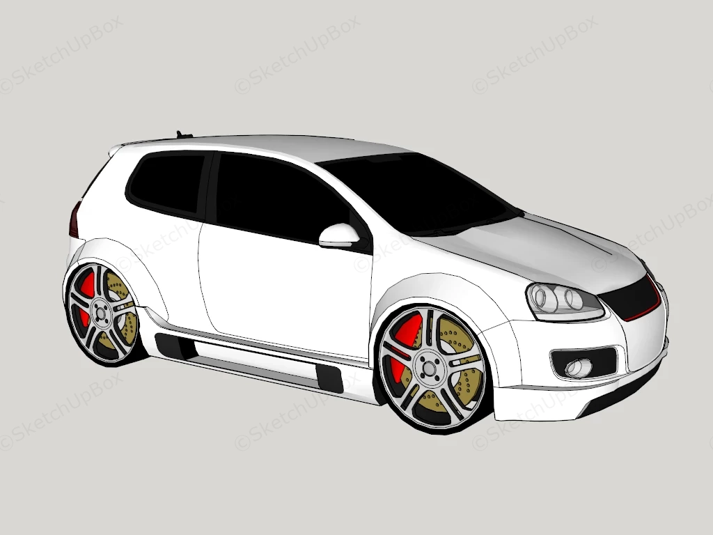 Volkswagen Golf V GTI W12 650 sketchup model preview - SketchupBox