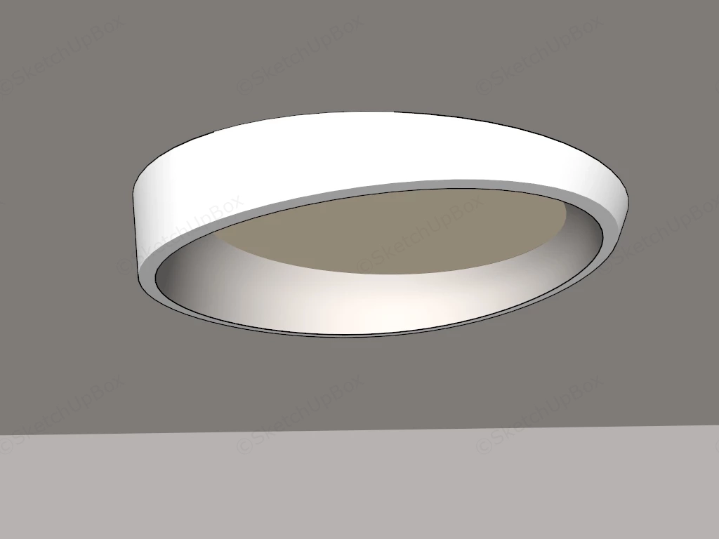 Modern Circular LED Ceiling Light sketchup model preview - SketchupBox