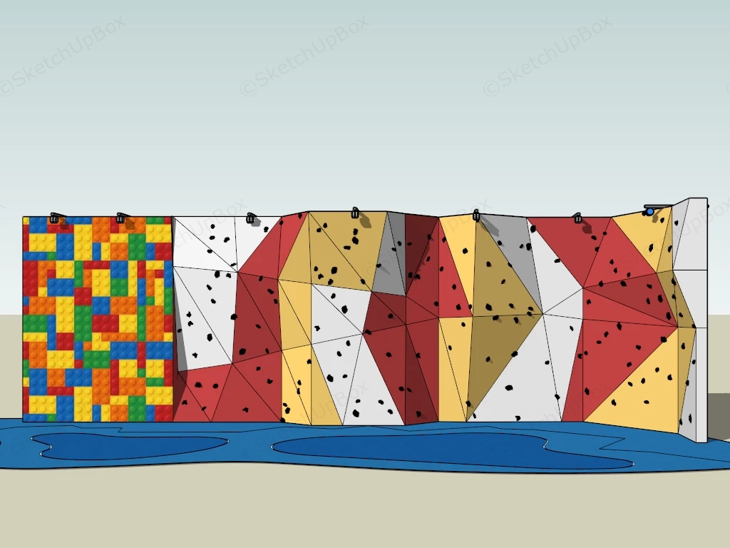 Multi Faceted Climbing Facility sketchup model preview - SketchupBox