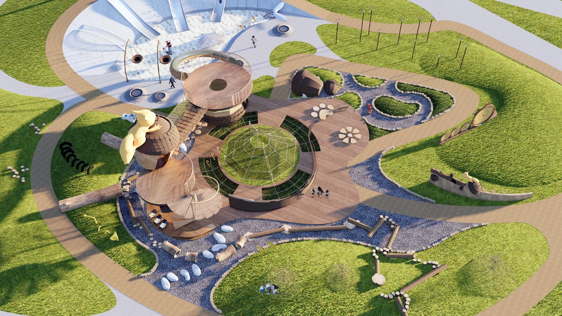 Squirrel Themed Adventure Park sketchup model preview - SketchupBox