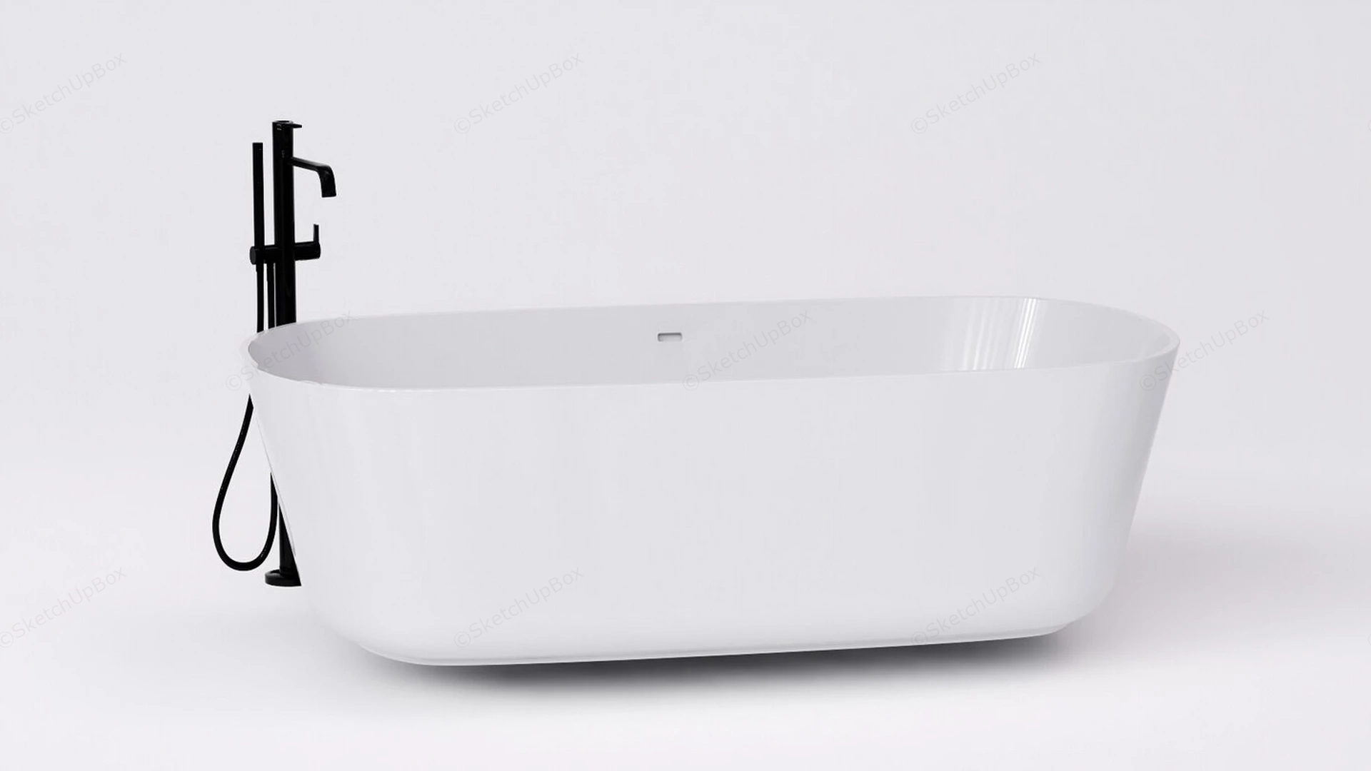 Freestanding Soaking Bathtub sketchup model preview - SketchupBox