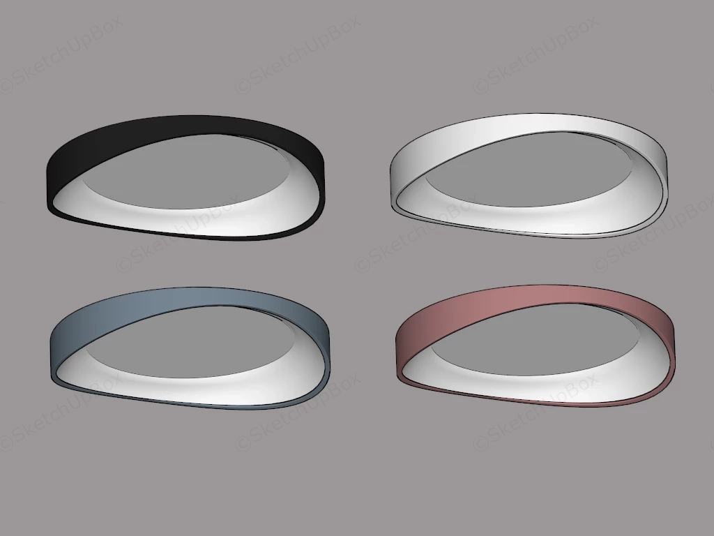 Modern Flush Mount Ceiling Lights sketchup model preview - SketchupBox