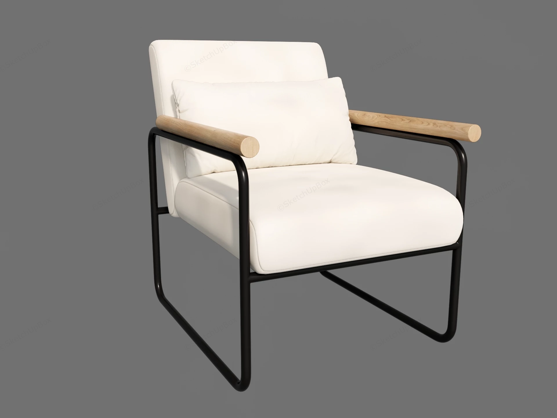 Modern Industrial Accent Chair sketchup model preview - SketchupBox