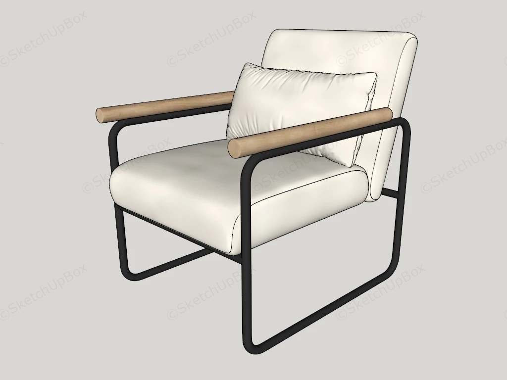Modern Industrial Accent Chair sketchup model preview - SketchupBox