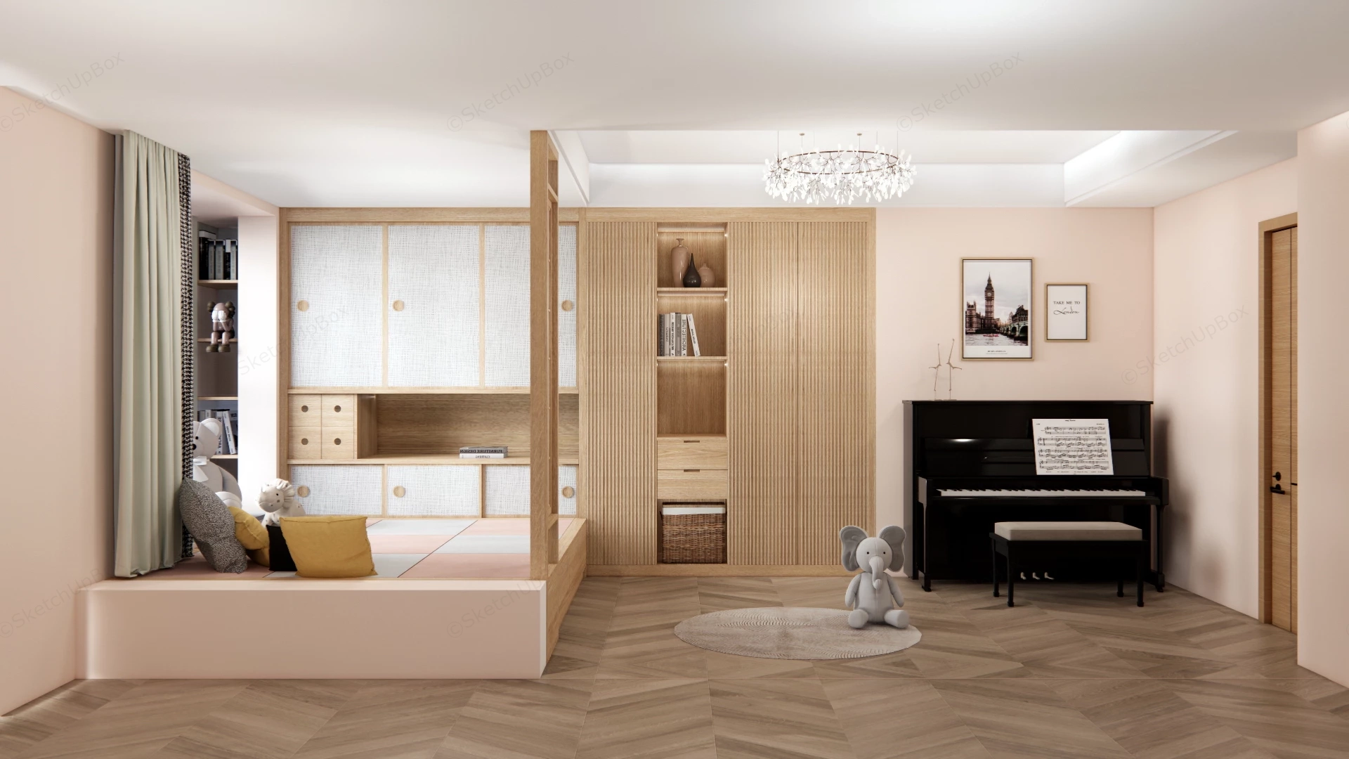 Multi Functional Children's Playroom sketchup model preview - SketchupBox
