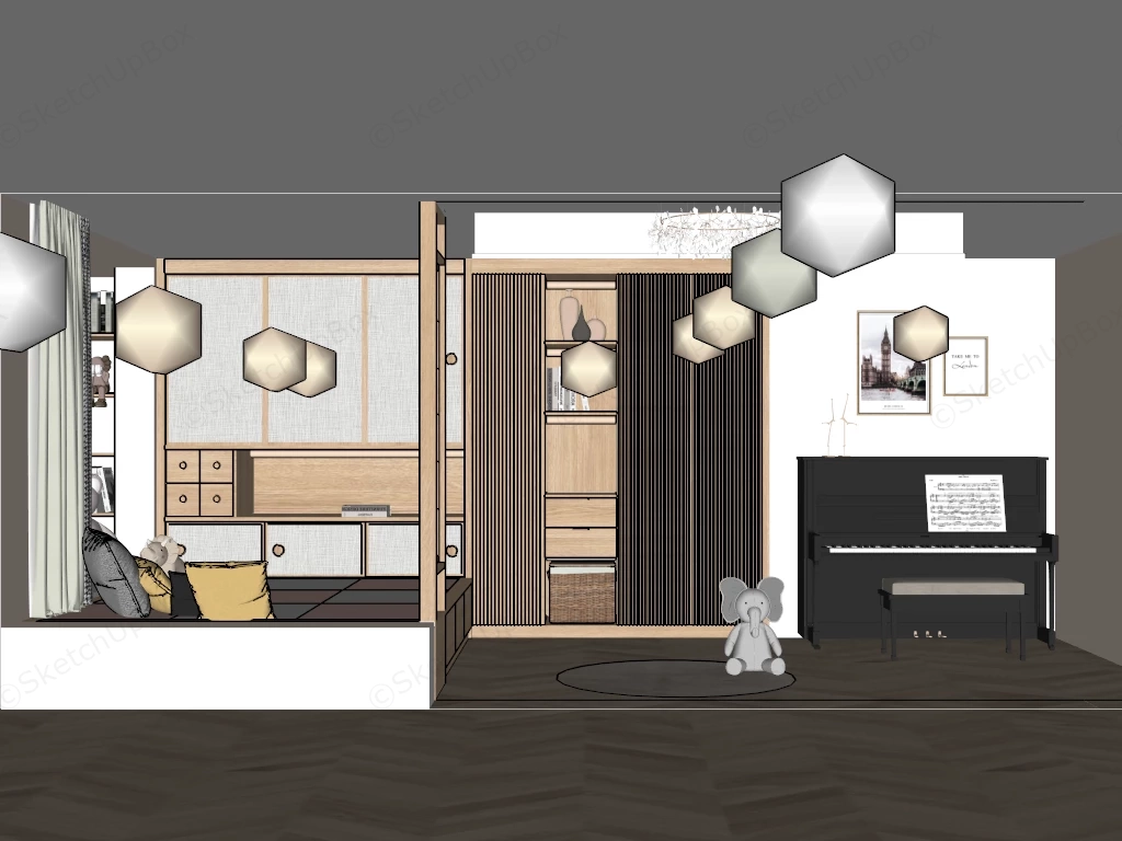 Multi Functional Children's Playroom sketchup model preview - SketchupBox