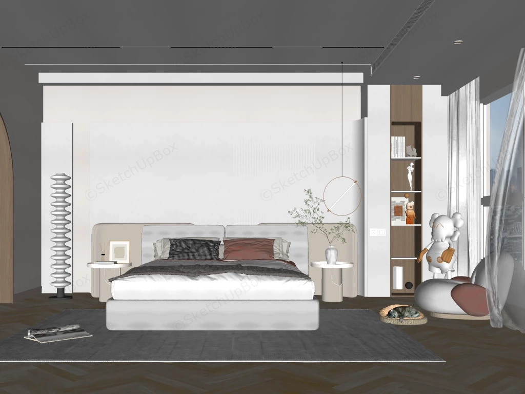 Feminine Chic Bedroom sketchup model preview - SketchupBox